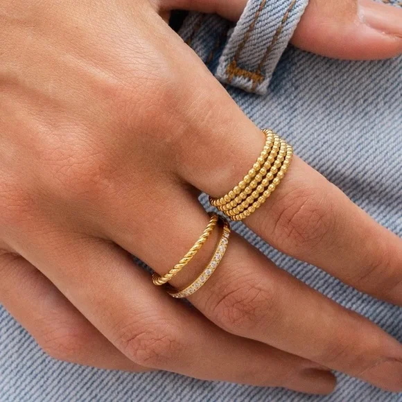 Layered Beaded Fidget Ring - Picture 1 of 3